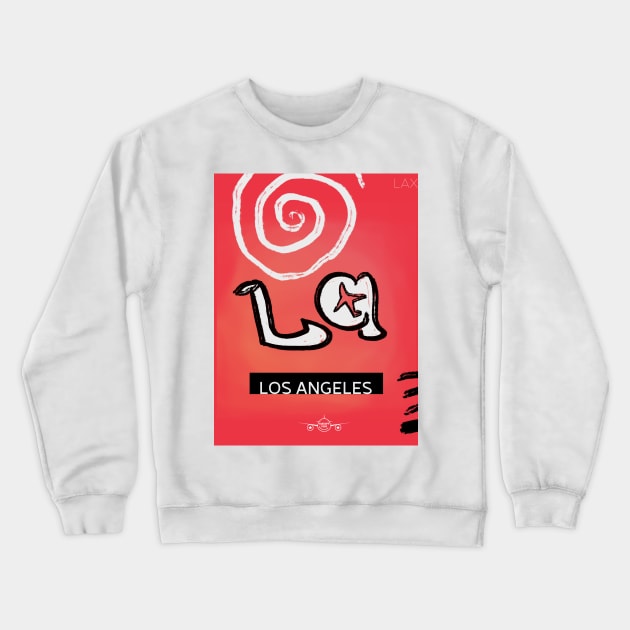 LOS ANGELES LAX Crewneck Sweatshirt by Woohoo